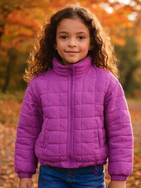 Love Tree Ultra Light Packable Quilted Jacket – Girls Size Large